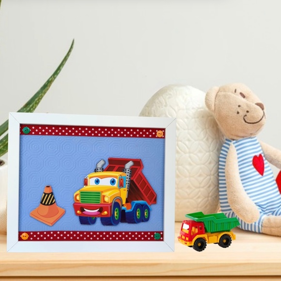 Nursery decor, baby hanging wall art, kids photo frame - Picture 2 of 2